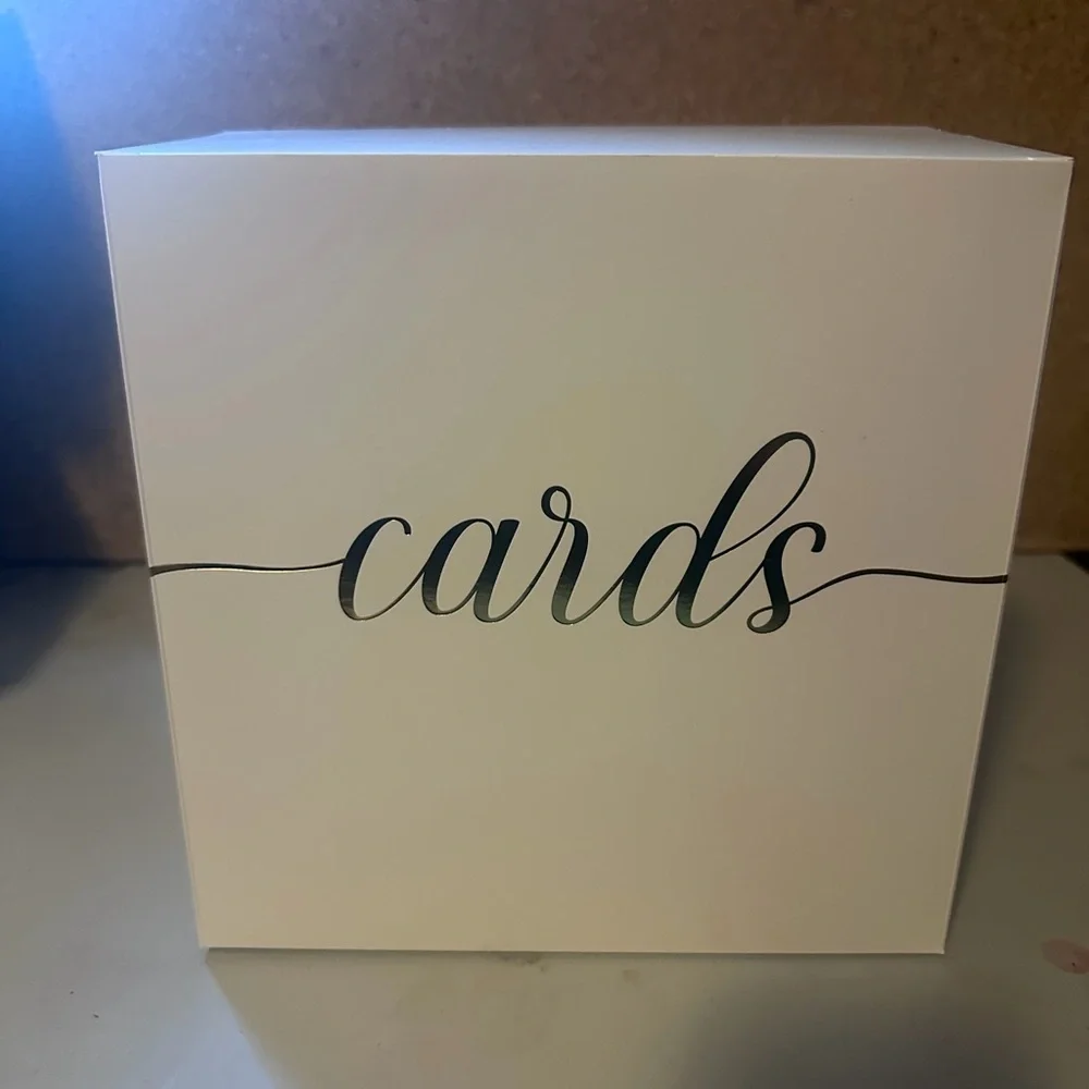 White Card Holder Box